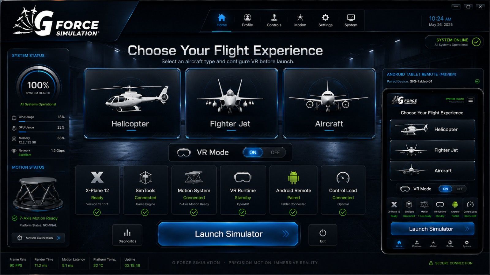 G Force Flight Control Center