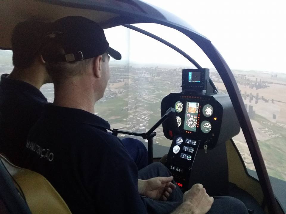Helicopter training simulator
